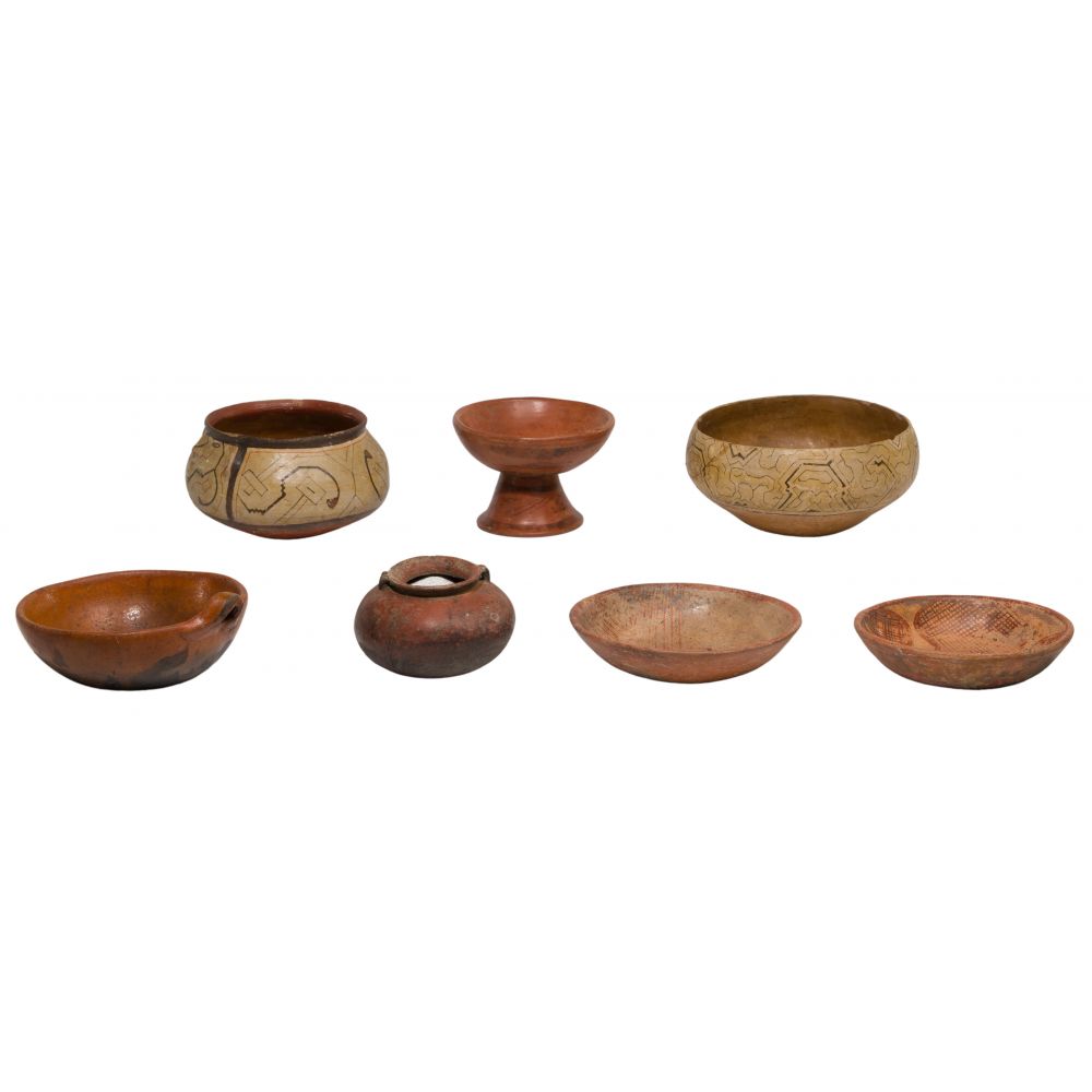 Appraisal: PRE-COLUMBIAN CENTRAL AND NORTH AMERICAN POTTERY ASSORTMENT items including bowls