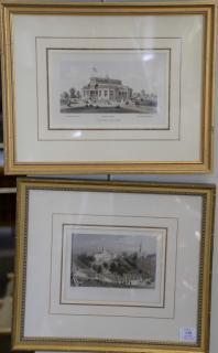 Appraisal: Group of seven framed lithographs and engravings including Mount Hood