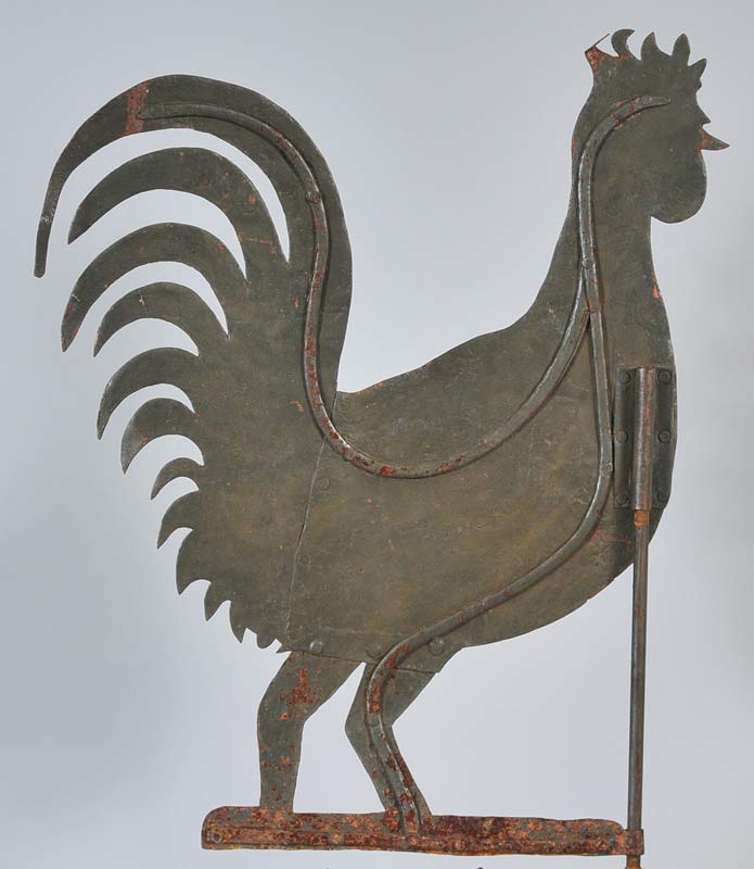 Appraisal: Sheet Metal Hen Weathervane high th centuryCondition bent comb on