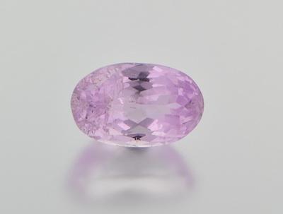 Appraisal: An Unmounted Carat Lavender Kunzite Oval faceted cut x x