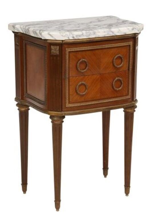 Appraisal: French Louis XVI style mahogany bedside cabinet early th c