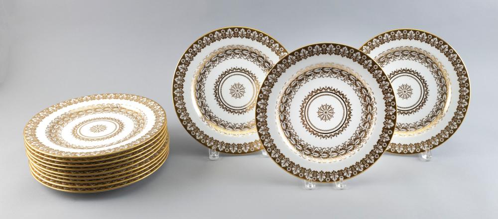 Appraisal: SET OF TWELVE CAULDON PORCELAIN PLATES EARLY TH CENTURY DIAMETERS