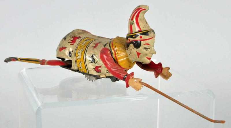 Appraisal: Tin Litho Gunthermann Crawling Clown Wind-Up Toy Description German Working