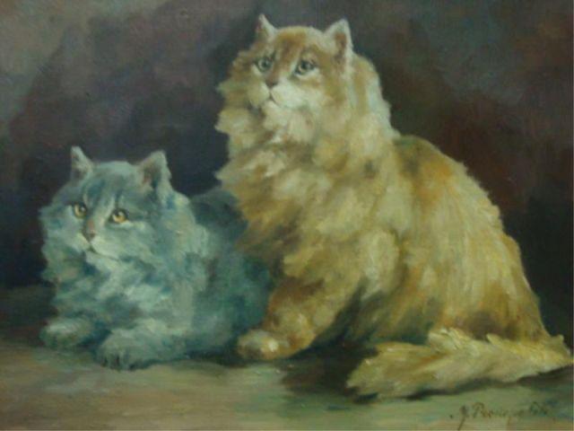 Appraisal: PROKOPOVITCH Michael O C of Two Cats Signed lower right