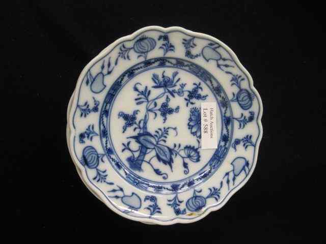 Appraisal: Meissen Porcelain ''Blue Onion'' Breadplates '' diameter oval mark excellent