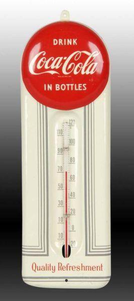 Appraisal: Coca-Cola Tin Thermometer Description Circa s Beautiful condition Only a