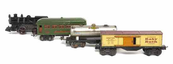 Appraisal: A Collection of Fifteen Pressed Metal Trains comprising three engines