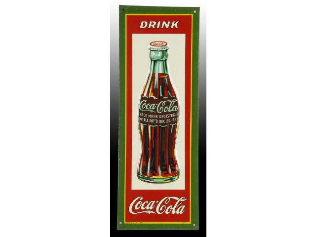 Appraisal: Small s Coca-Cola Tin Embossed Sign Description Very nice and