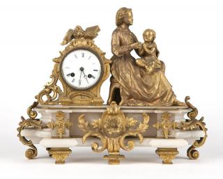 Appraisal: A French gilt Circa mid- th century the dual train