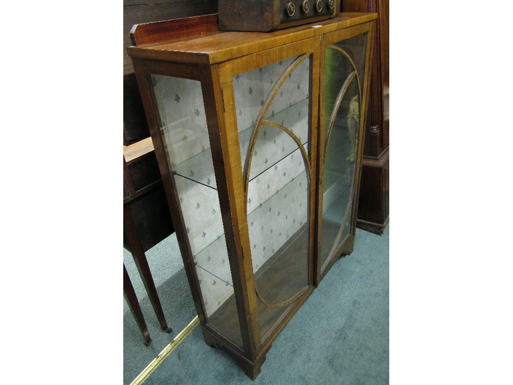 Appraisal: Glazed display cabinet