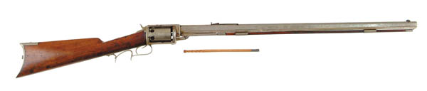 Appraisal: WARNER REVOLVING RIFLE CAL SN - octagonal bbl Marked JAMES