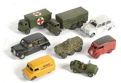 Appraisal: Dinky Toys mixed group of unboxed To include Austin Champ