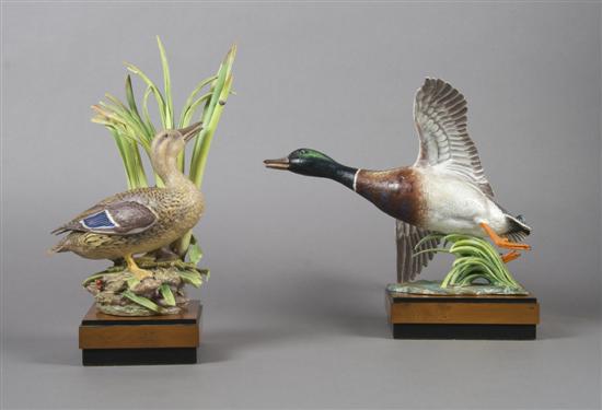 Appraisal: A Pair of Royal Worcester Birds Mallards Height inches