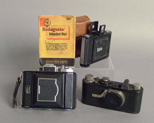 Appraisal: Leica No camera together with a Zeiss Ikon and a