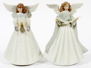 Appraisal: LLADRO PORCELAIN FIGURINES TWO LLADRO PORCELAIN FIGURINES TWO ANGEL TREE