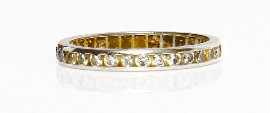 Appraisal: A Tiffany Co platinum diamond eternity ring estimated total diamond