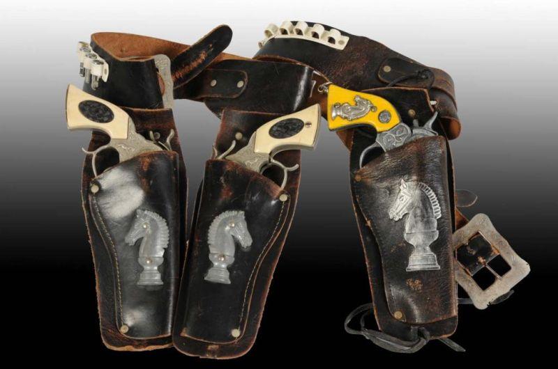 Appraisal: Lot of Paladin Toy Cap Gun Holster Sets Description Includes