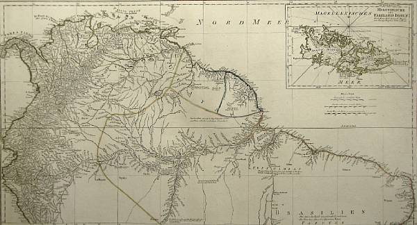 Appraisal: MAP - SOUTH AMERICA Schraembl F A Karte von Sud