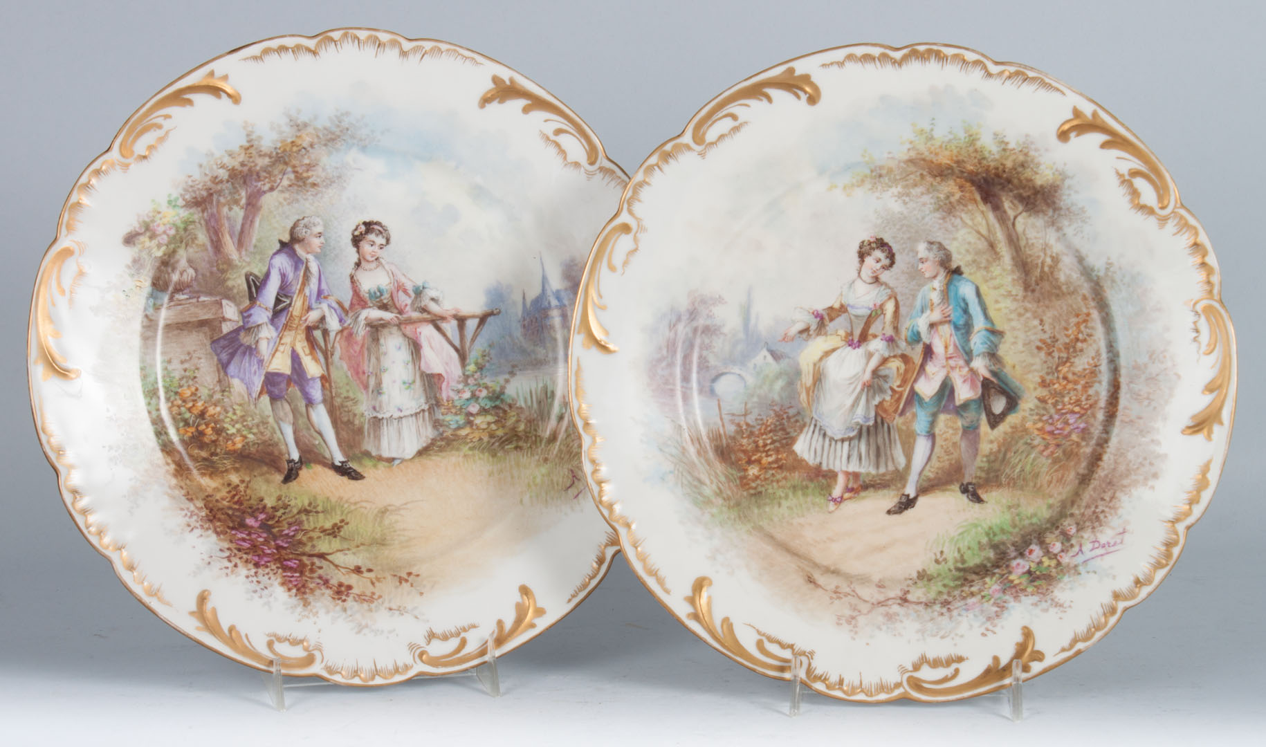 Appraisal: Pair of Haviland porcelain cabinet plates late th century each