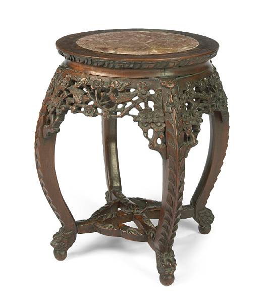 Appraisal: A Chinese carved rosewood low table early th century The