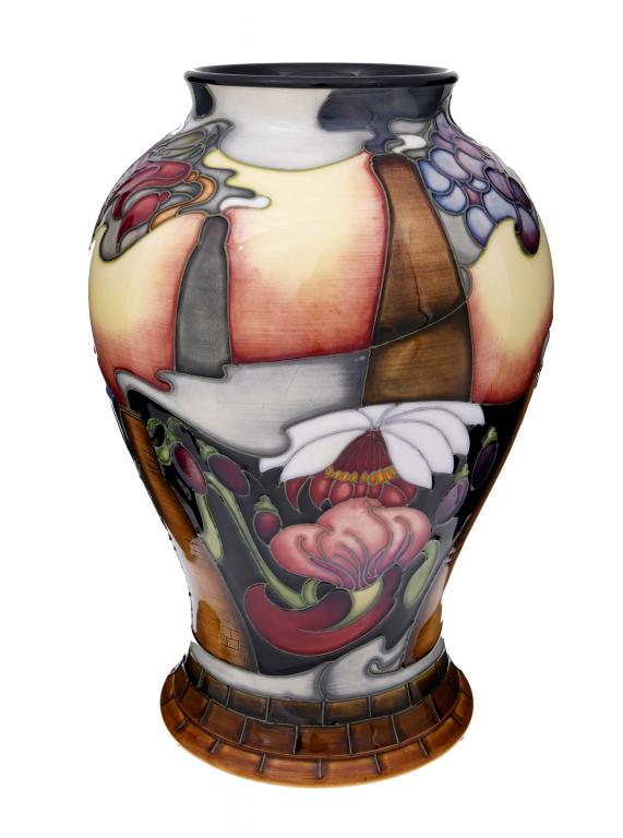 Appraisal: A MOORCROFT CLOUD NINE VASE DESIGNED BY EMMA BOSSONS cm