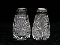 Appraisal: Pair of Mother of Pearl Top Salt Shakers Pair of