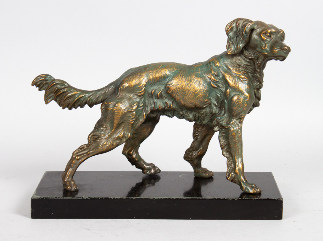 Appraisal: Bronze figure of a setter first quarter- th century polished