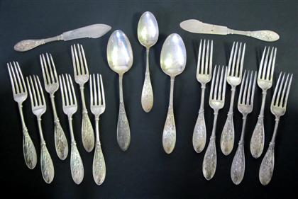 Appraisal: Sterling silver partial flatware service whiting manufacturing company providence ri