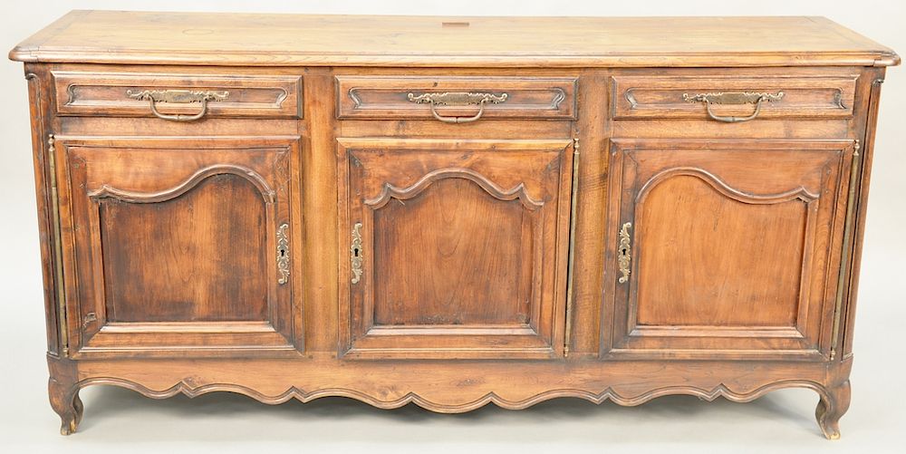 Appraisal: Louis XV sideboard having three drawers over three doors set