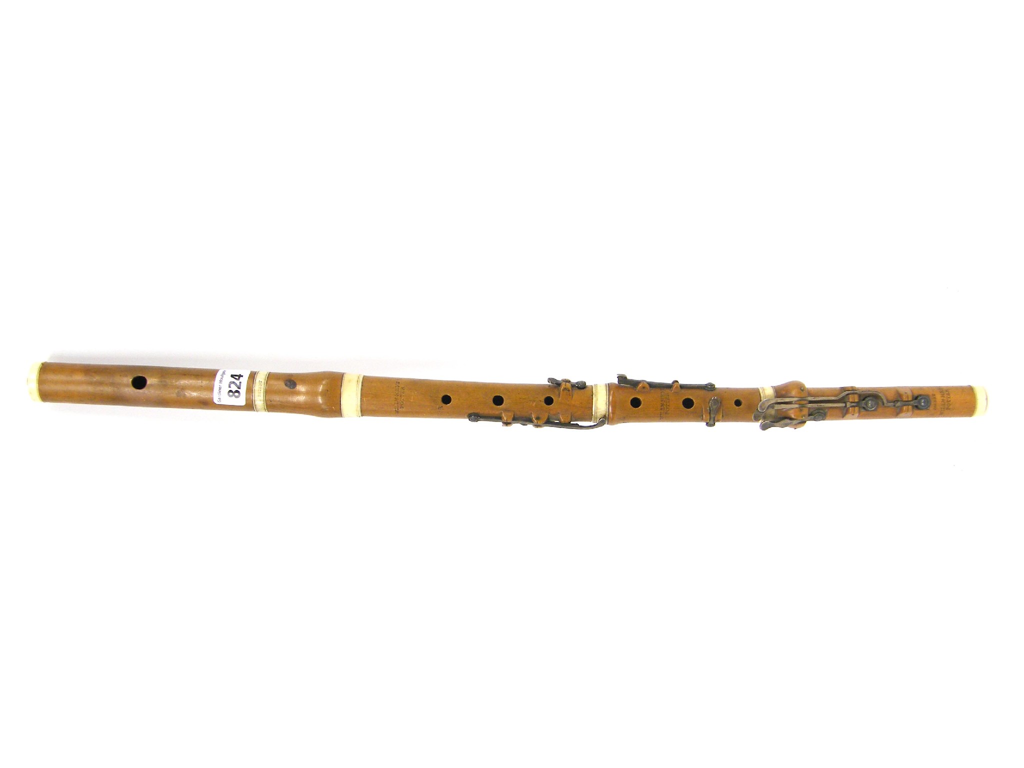 Appraisal: th century English boxwood and ivory mounted eight keyed flute