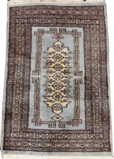 Appraisal: PAKISTANI BOKHARA WOOL MAT PAKISTANI BOKHARA WOOL MAT W '