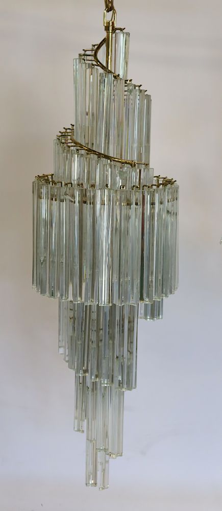 Appraisal: MIDCENTURY Camer Spiral Chandelier Nice large chandelier from a Greenwich