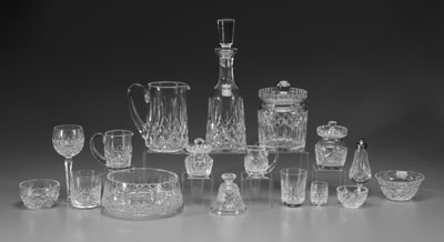 Appraisal: Sixty-five pieces Waterford crystal includes set of wine glasses old-fashioneds