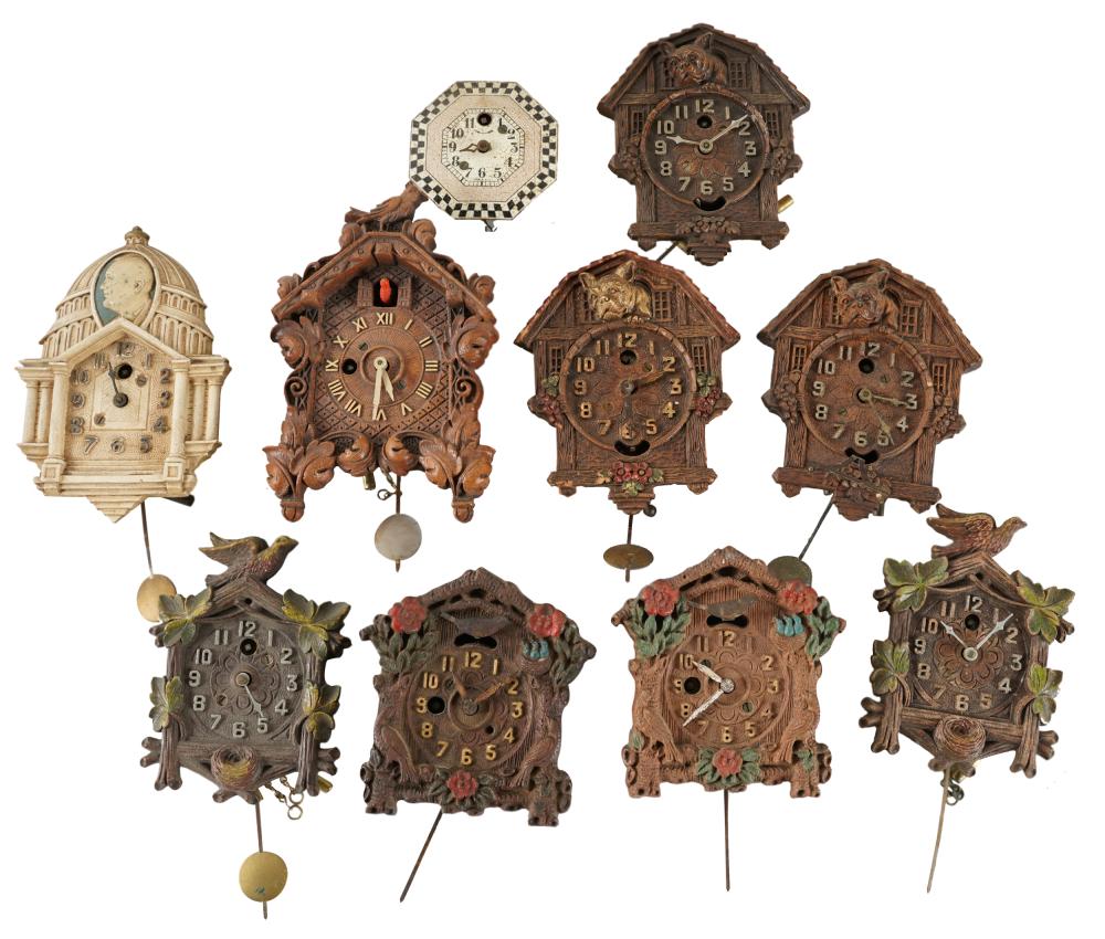 Appraisal: TEN KEEBLER PENDULETTE CLOCKSof varying sizes Condition functionality not tested