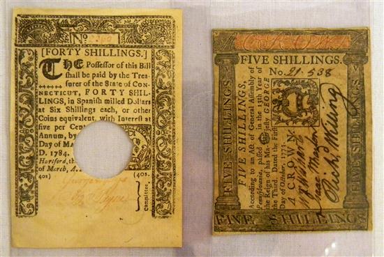 Appraisal: PA - Five Shilling Note - Very Fine with faint