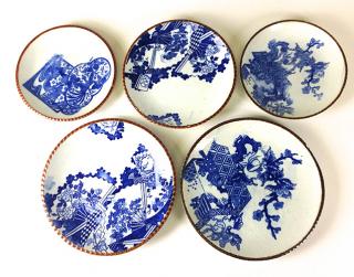 Appraisal: group of th c Chinese blue white chargers all having