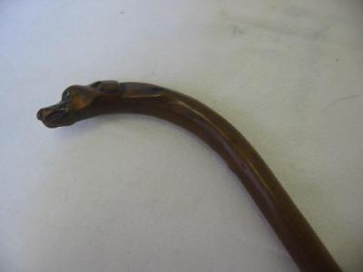 Appraisal: A LADY'S VICTORIAN WALKING STICK the briarwood shaft with brass