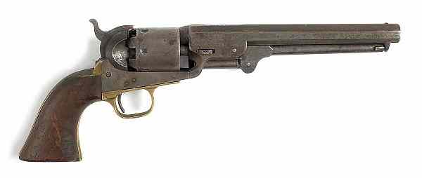 Appraisal: Colt model Navy percussion revolver cal one-piece walnut grips serial