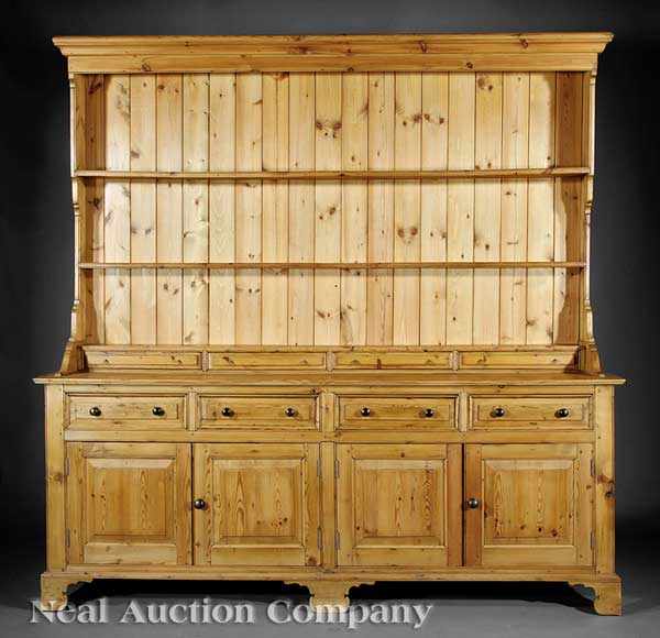 Appraisal: A Pine Welsh Dresser th c superstructure with molded cornice