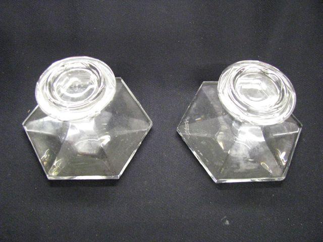 Appraisal: Val St Lambert Crystal Candleholders pair