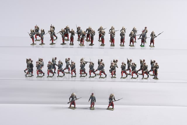 Appraisal: Lot of Erickson and Mignot repainted figures representing French Infantry