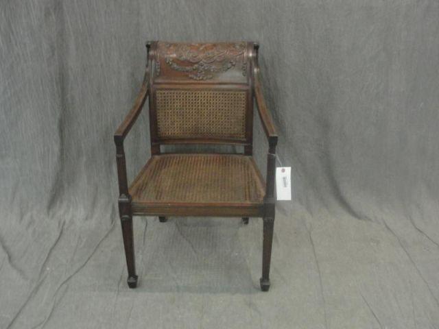 Appraisal: Caned and Carved Chair From a Bronxville estate