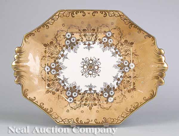 Appraisal: An Antique English Ironstone Elongated Octagonal Platter c caf au