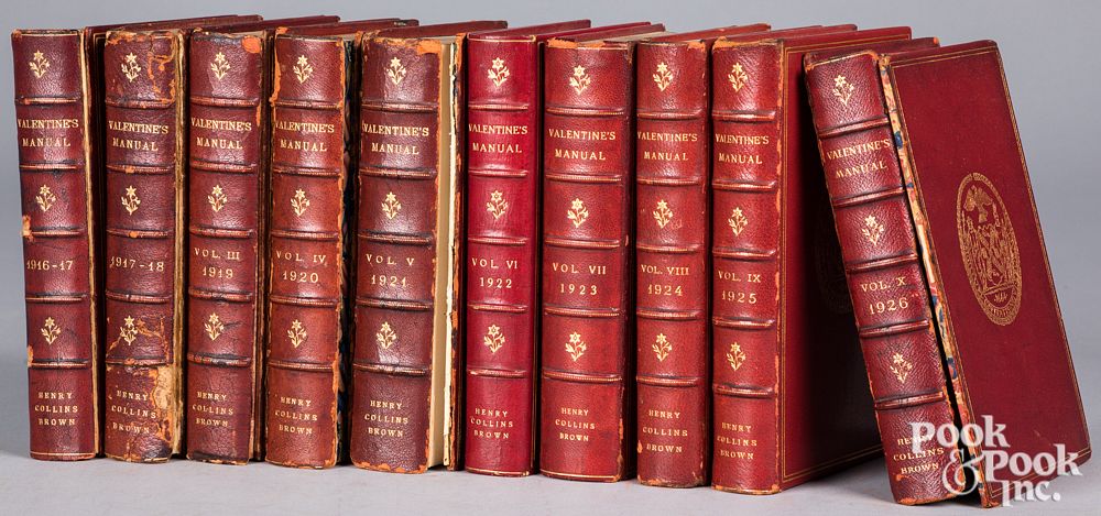 Appraisal: Ten volumes of Valentine's Manual of NY - Ten consecutive