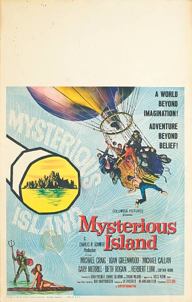 Appraisal: Mysterious Island Columbia window card condition A cult film with