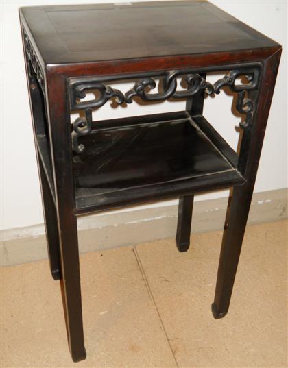 Appraisal: Chinese two-tier hongmu stand th century