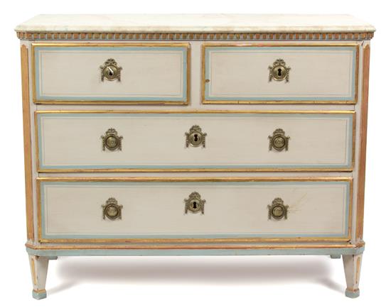 Appraisal: Sale Lot A French Painted Wood Chest of Drawers th