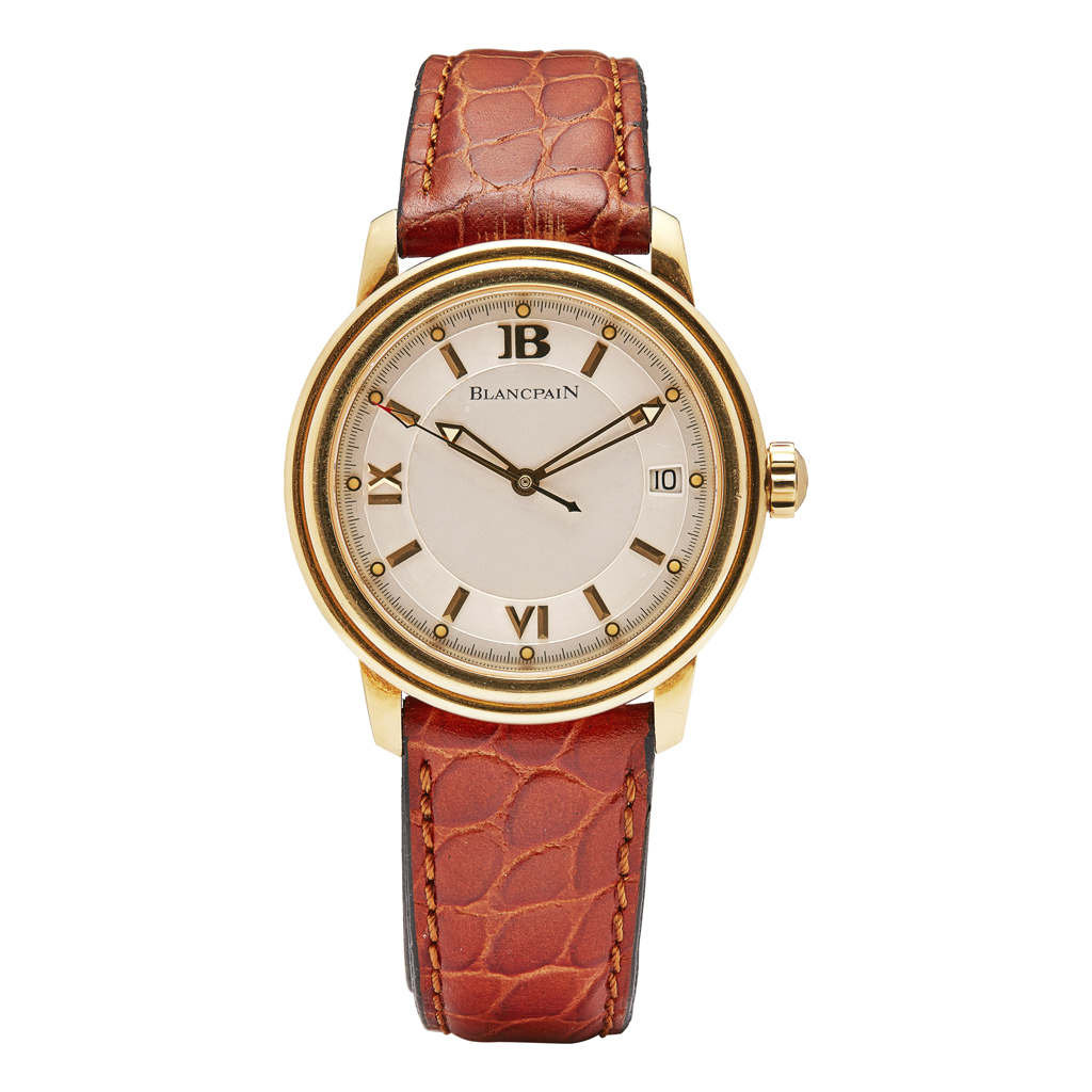 Appraisal: BLANCPAIN - A gentleman's ct gold wristwatch LeMan date automatic