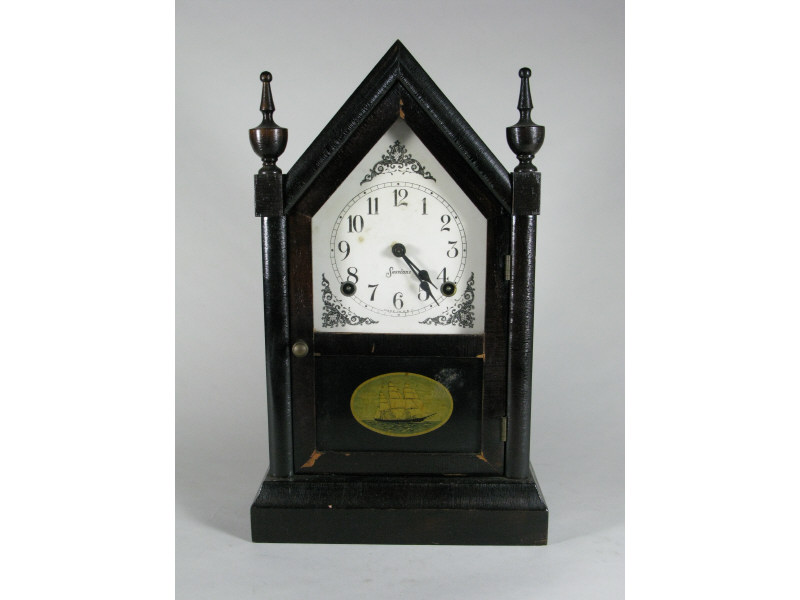 Appraisal: Sessions Steeple Mantel Clock mahogany case with urn finials single