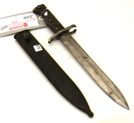 Appraisal: German steel grip rifle bayonet usually referred to as an